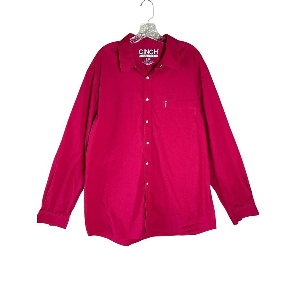 Cinch Men's Red Button-Down Shirt